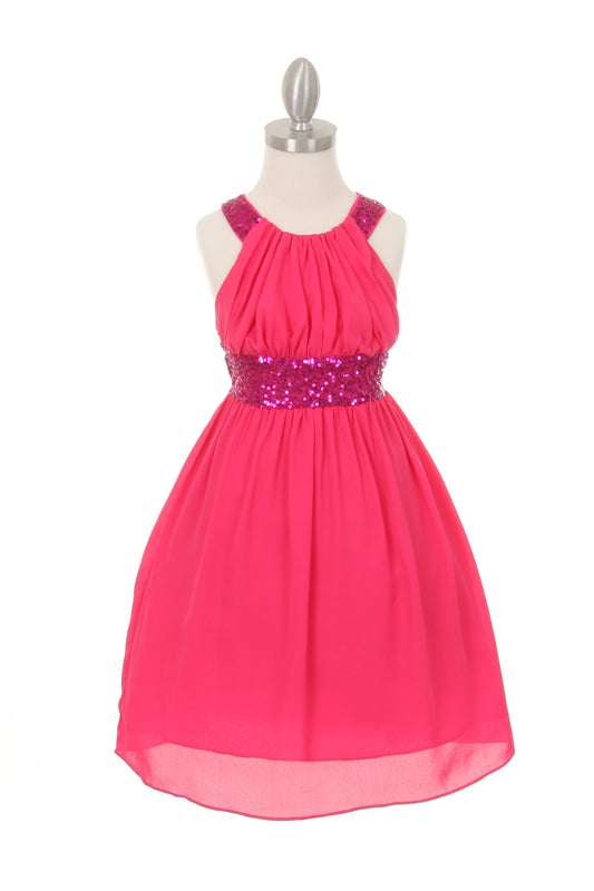 Fuchsia Chiffon Dress