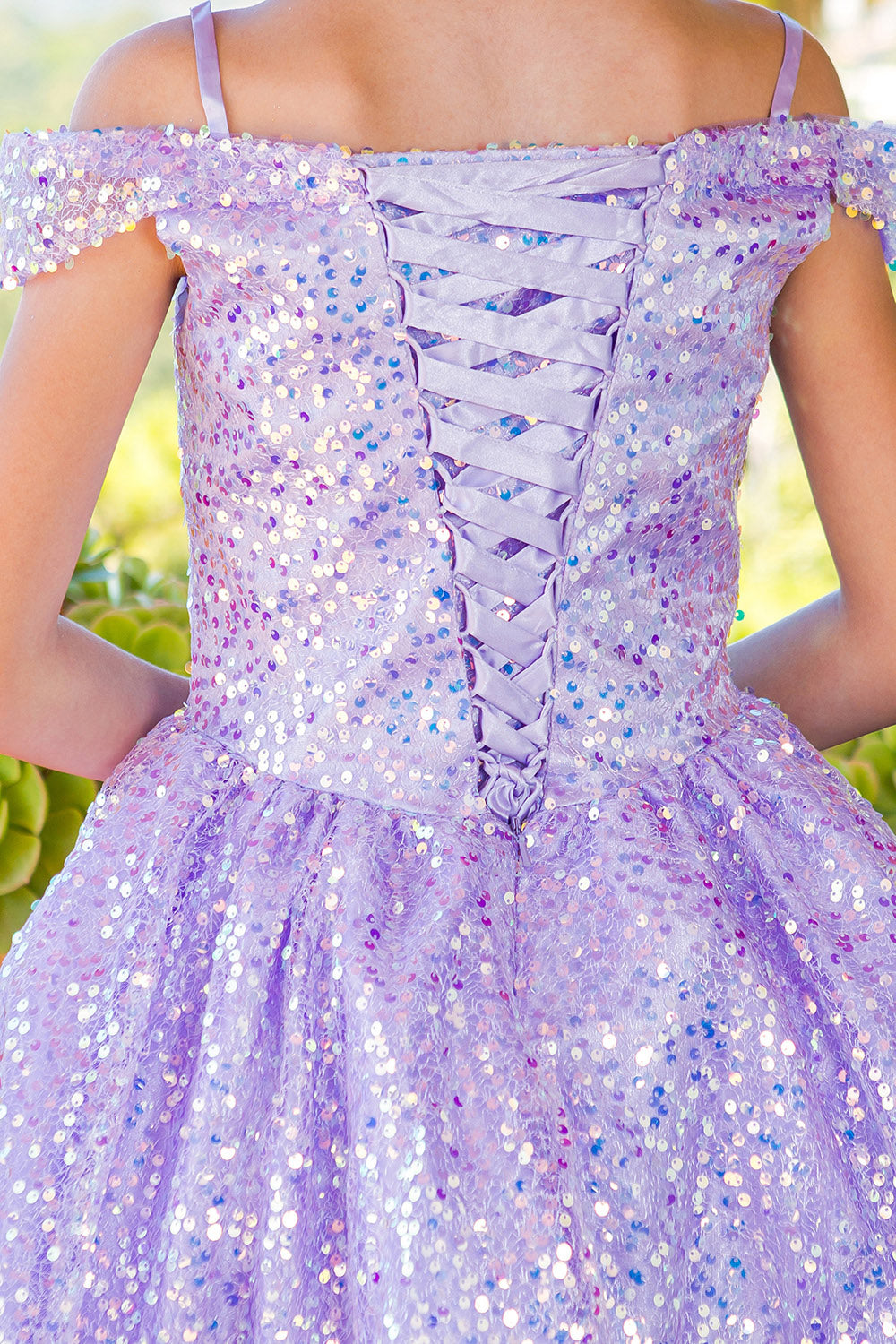 Lilac Sparkling Sequin Short Dress