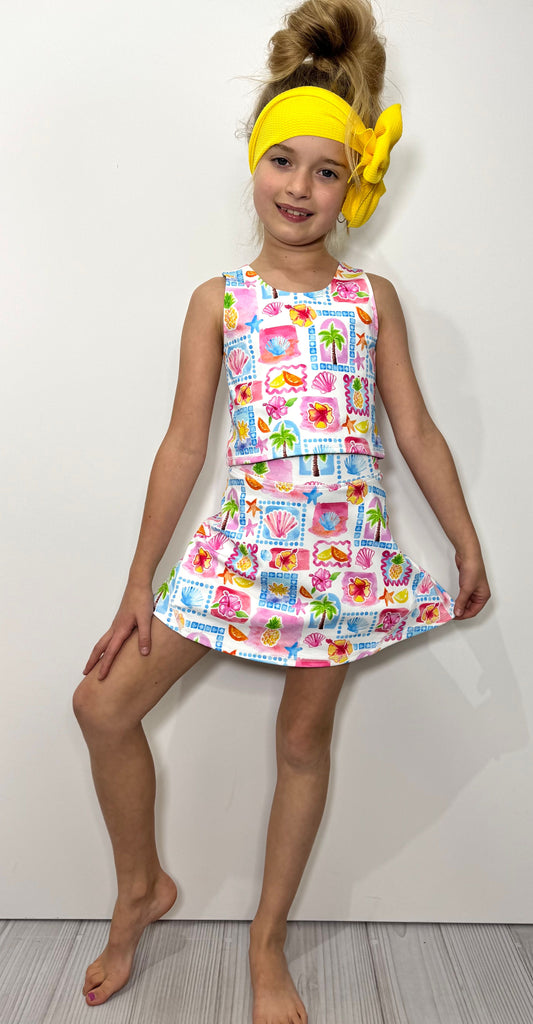Tropical Girls Skort Set