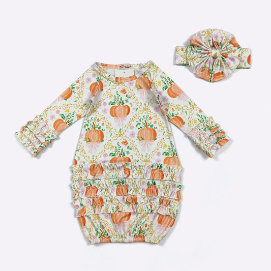 Pumpkin Patch Baby Gown