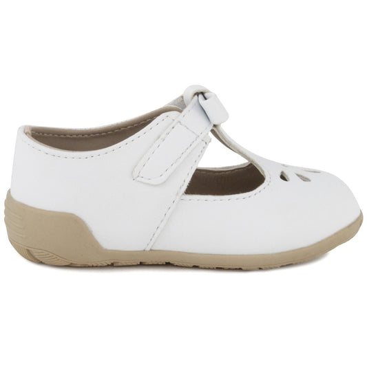 Brynna Classic White T-Strap Shoe