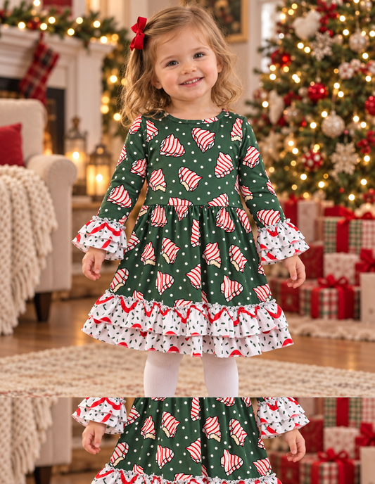 Green Christmas Cakes Dress