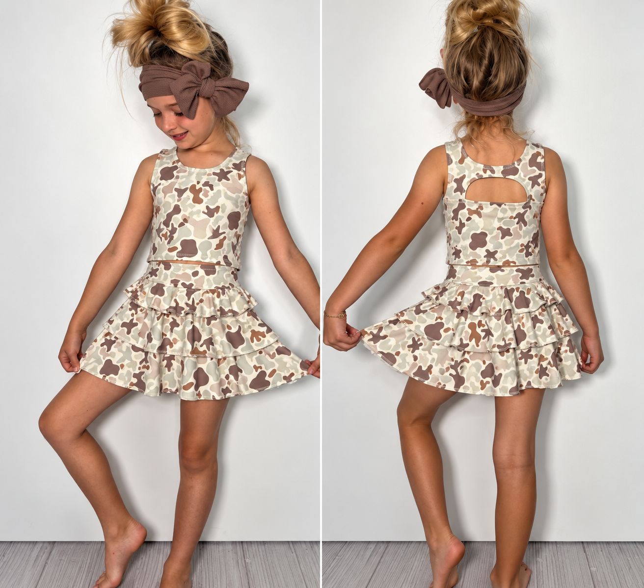 Muted Camo Skort Set