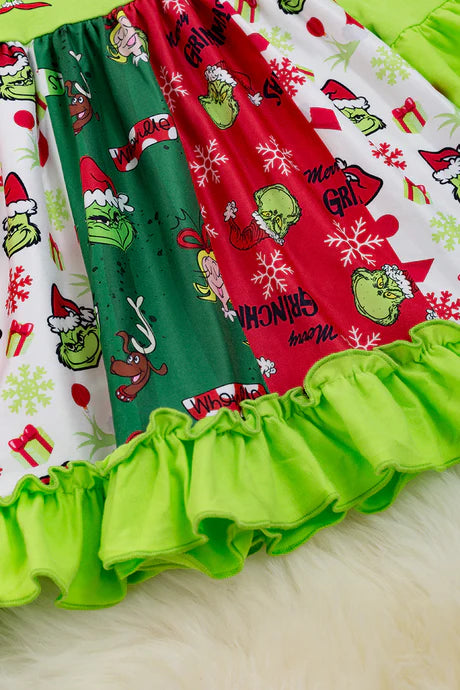 Grinch Ruffle Dress