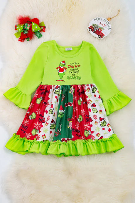 Grinch Ruffle Dress