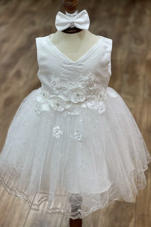Elegant White Satin Dress
