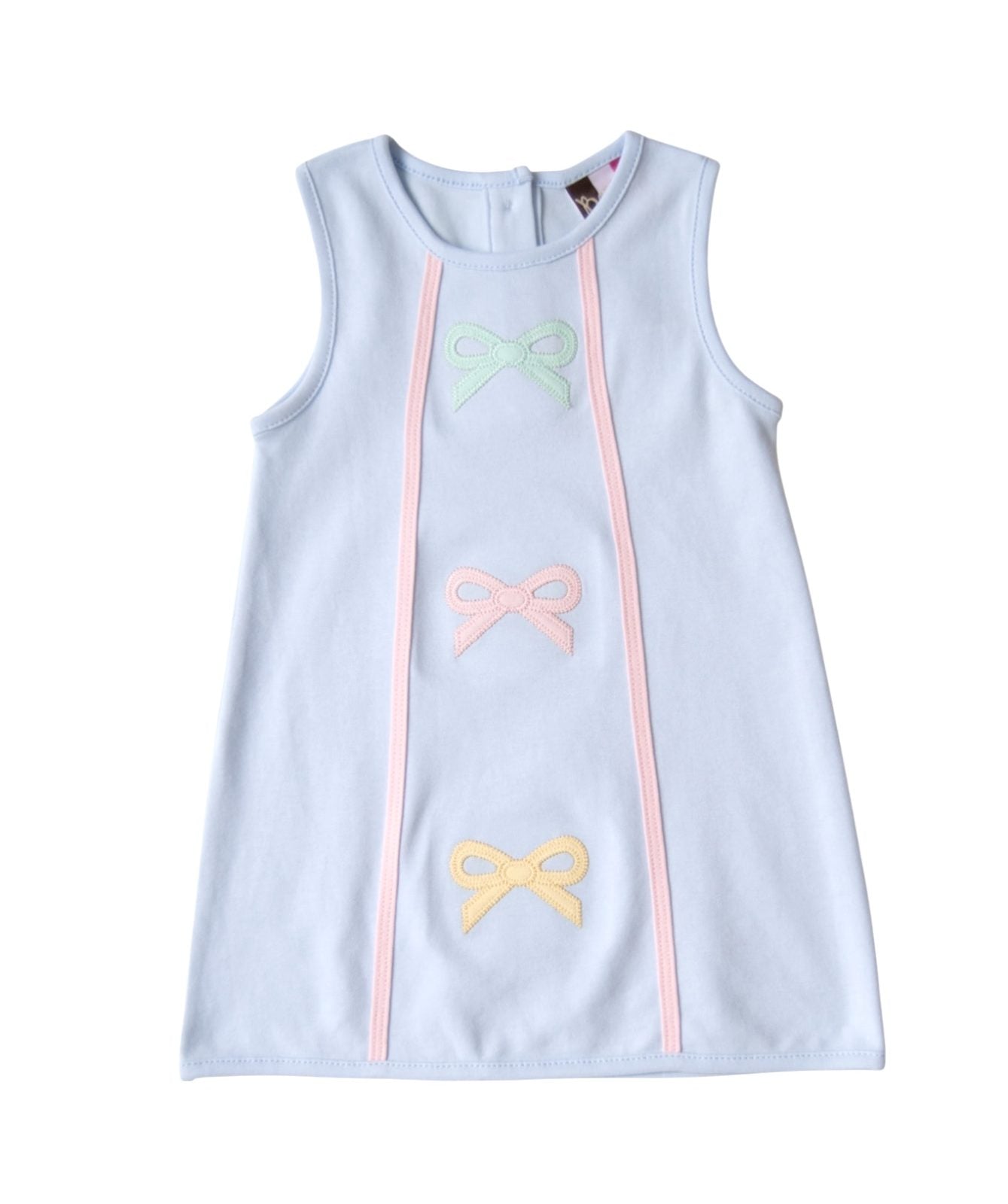 Hadley Bow A-Line Dress in Light Blue