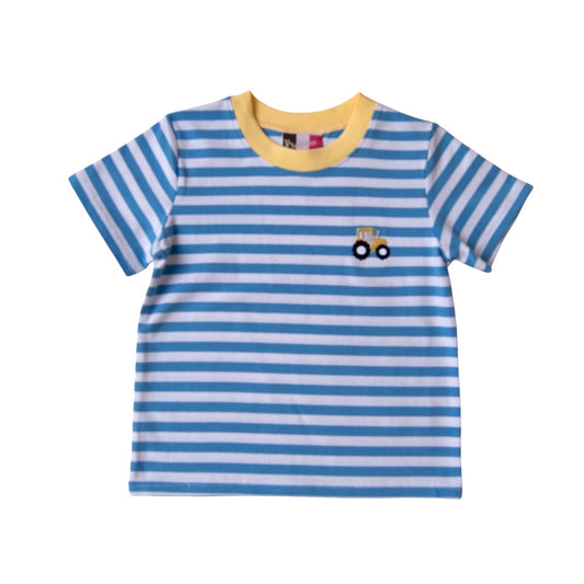 Blue Stripe Tractor Top