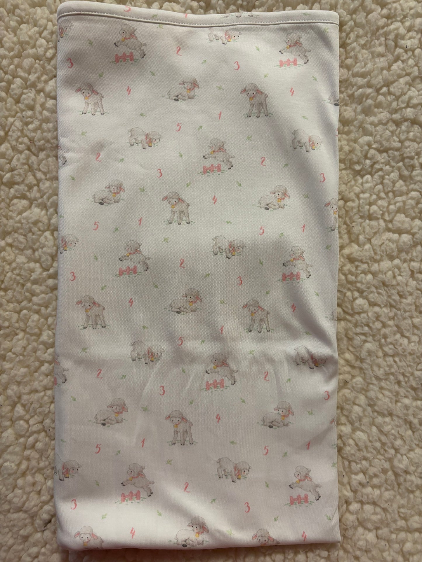 Tiny Baby Sheep Receiving Blanket