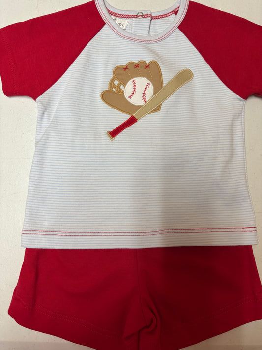 Ball, Glove, Bat Short Set