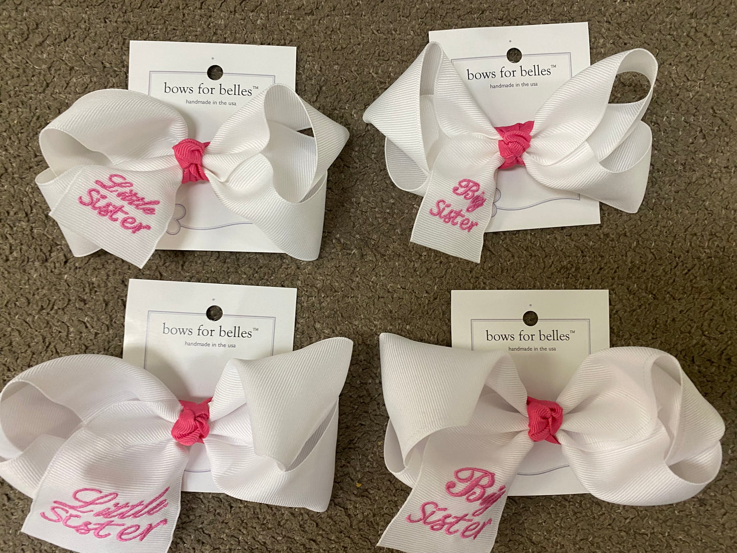 Monogram Big Sister/Little Sister Hairbow