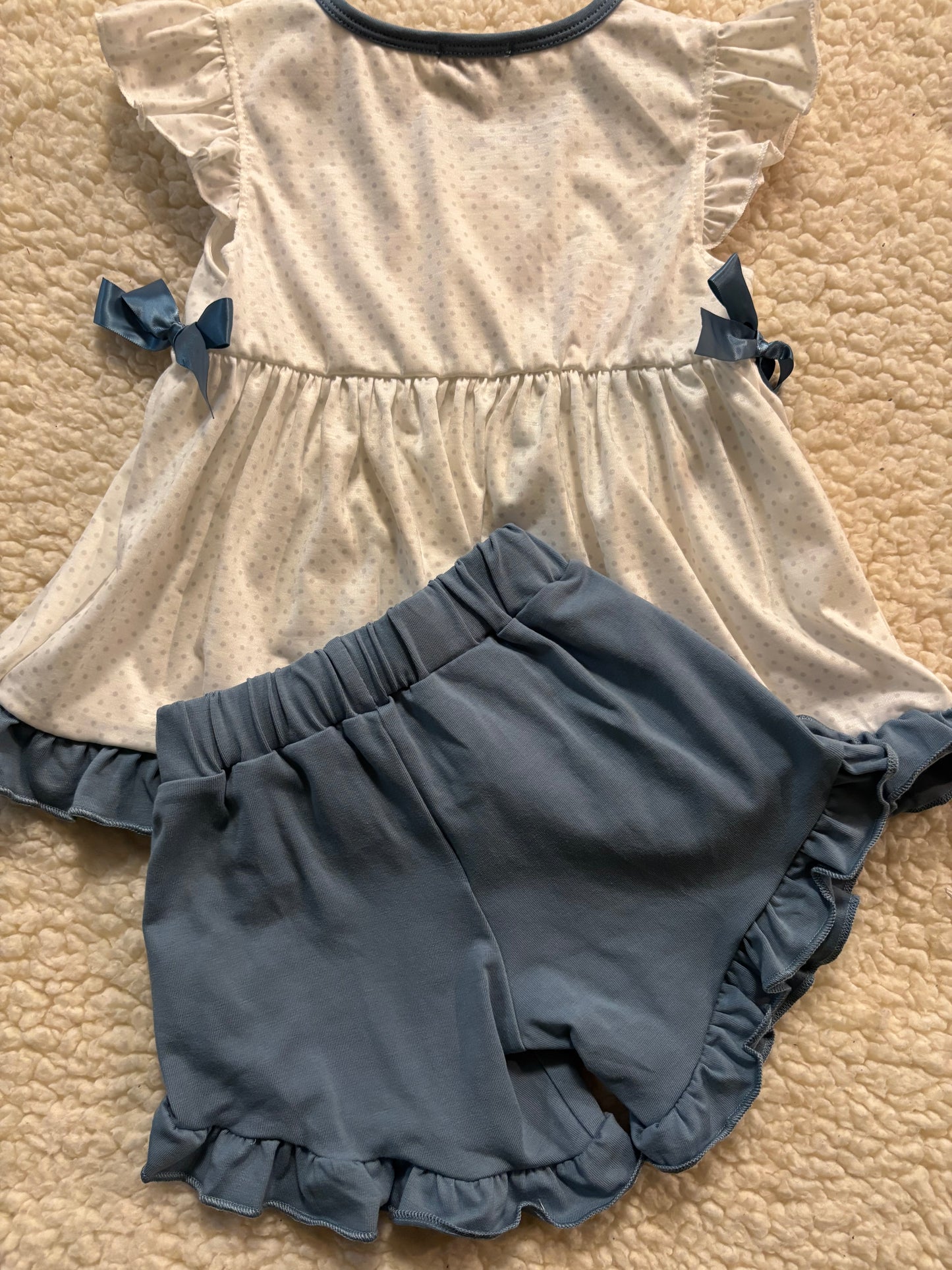 Back to School French Knot Short Set