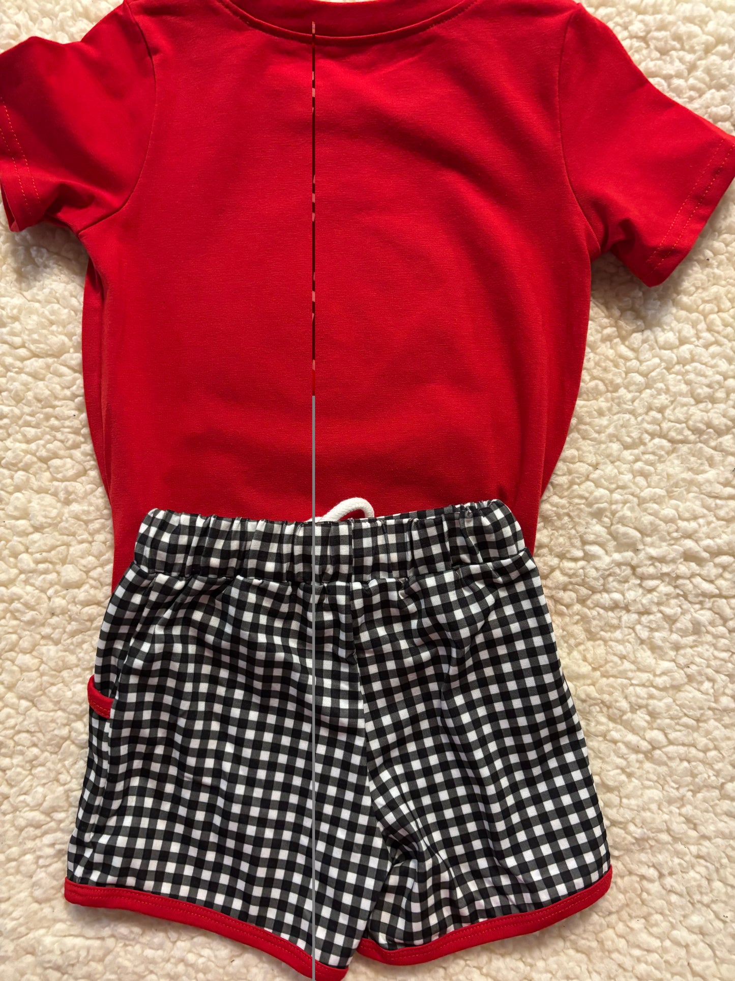 Go Dogs red short set