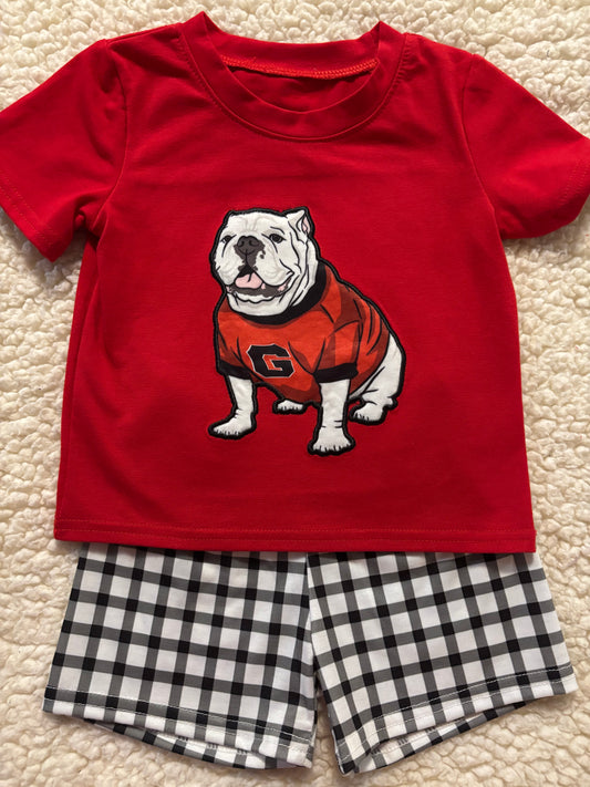 Georgia Bulldog Short Set