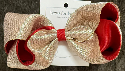 Large Metallic Overlay Bow