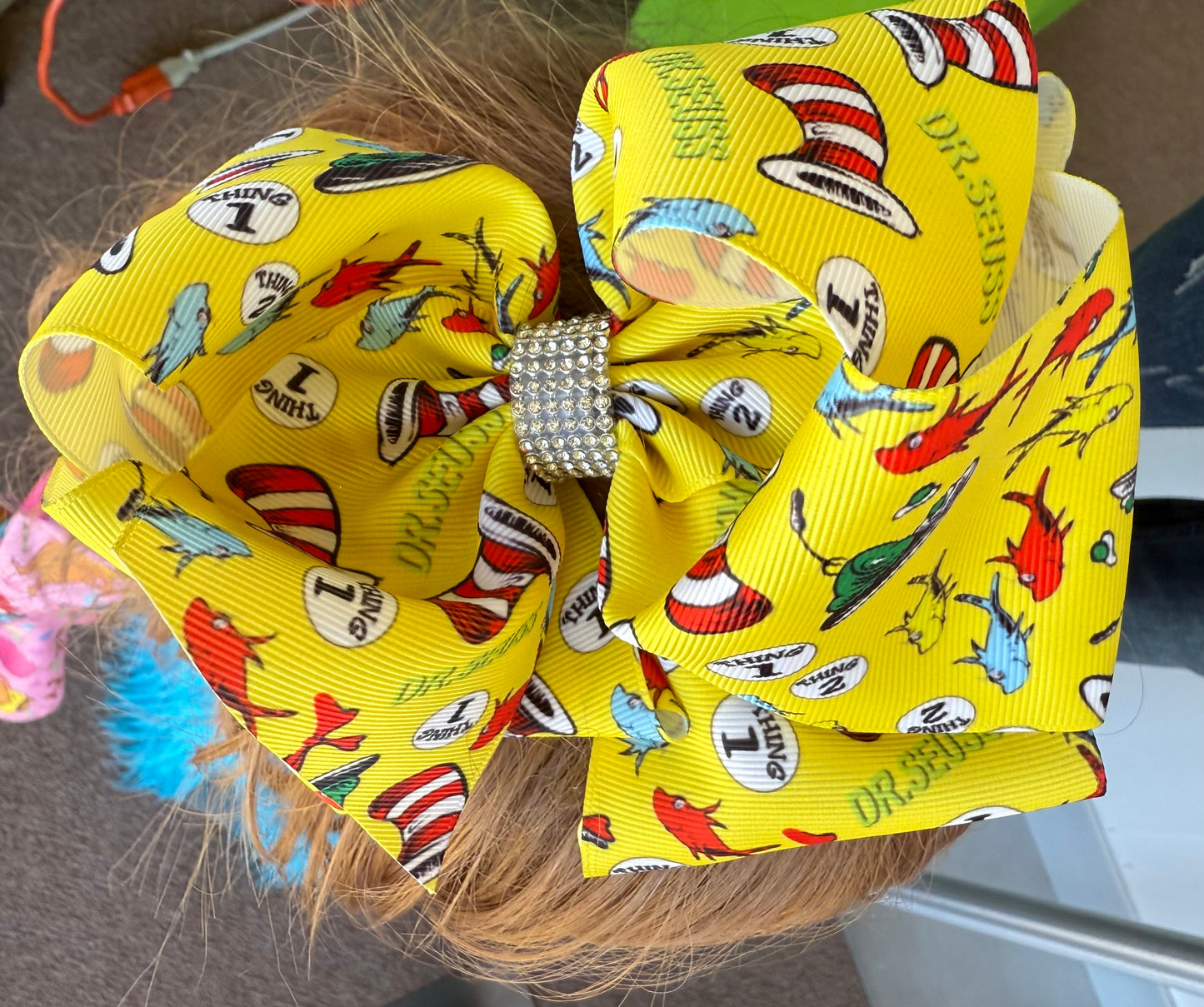 Yellow Dr. Seuss Bow