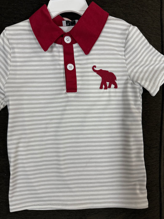 Alabama Elephant Embroidery Button Down