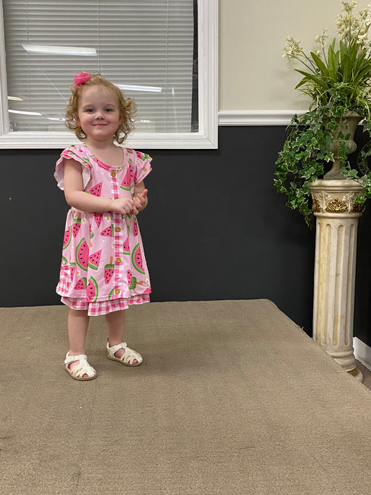 Watermelon Blossom Dress