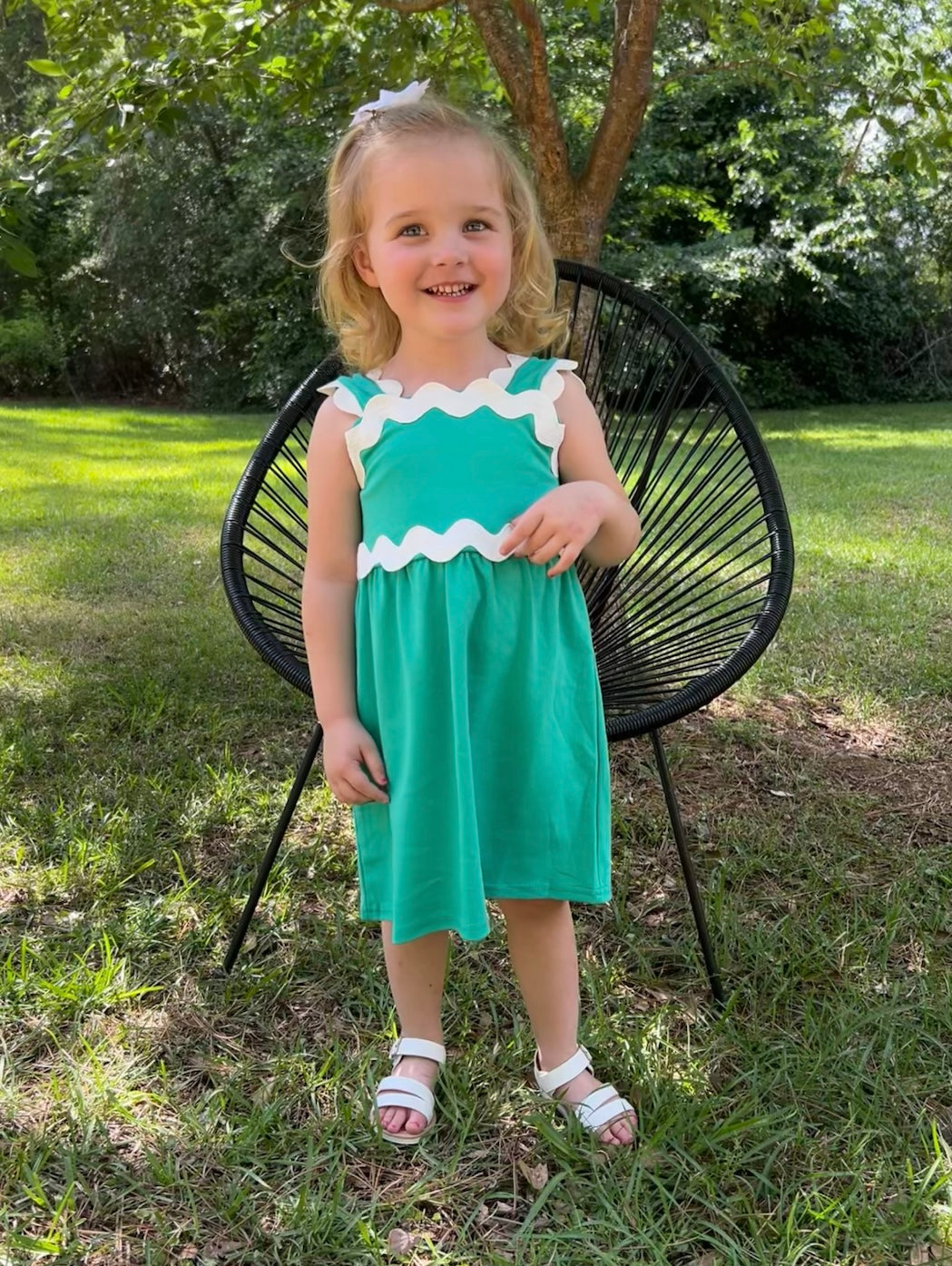 Reese Ric Rac Green Dress