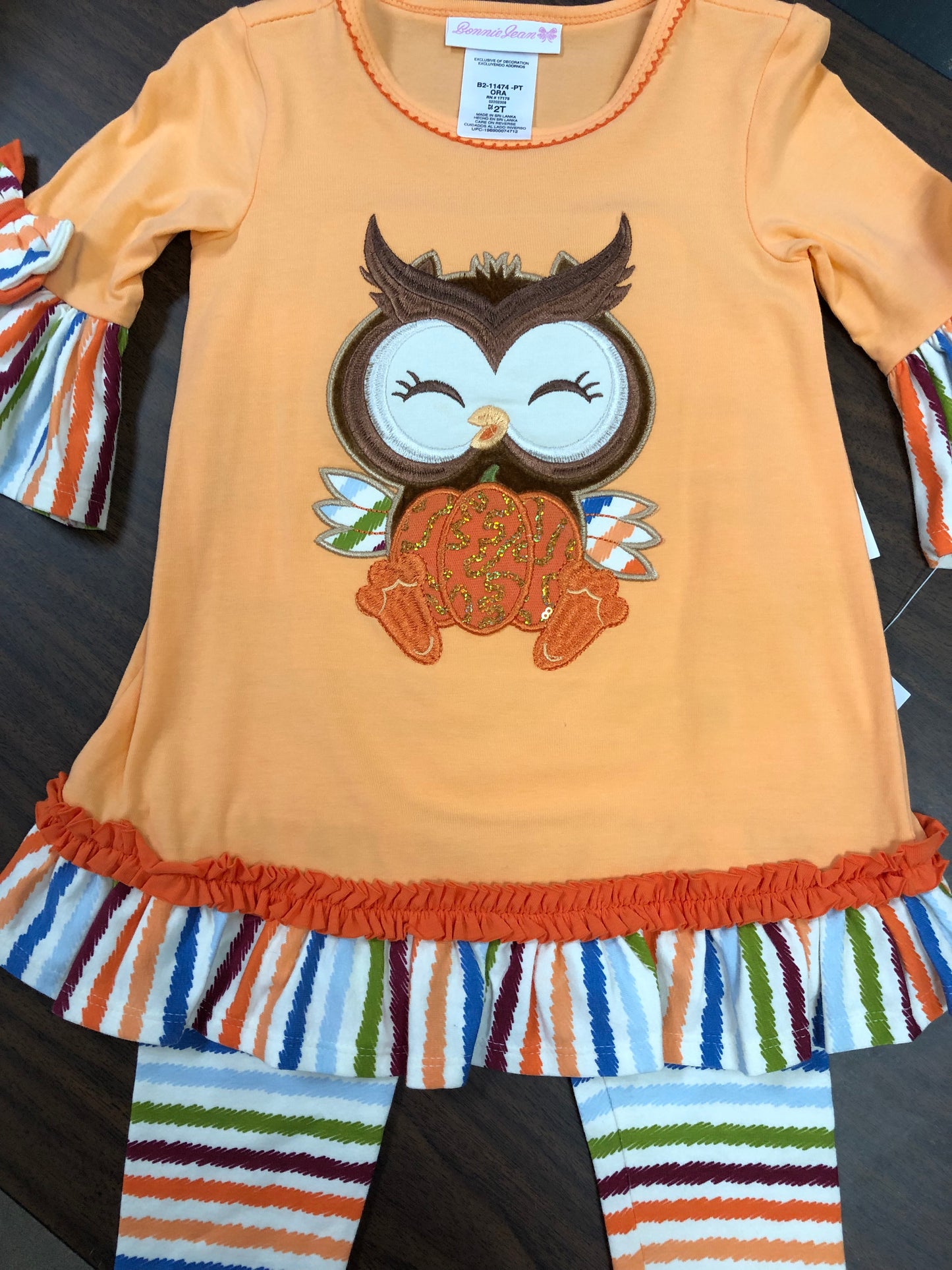 Orange Owl Pant Set