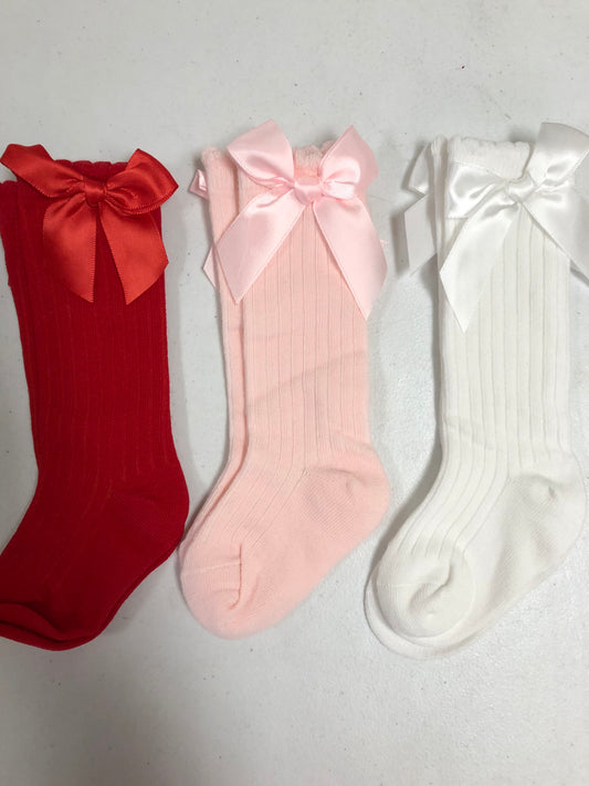 Knee High Bow Socks