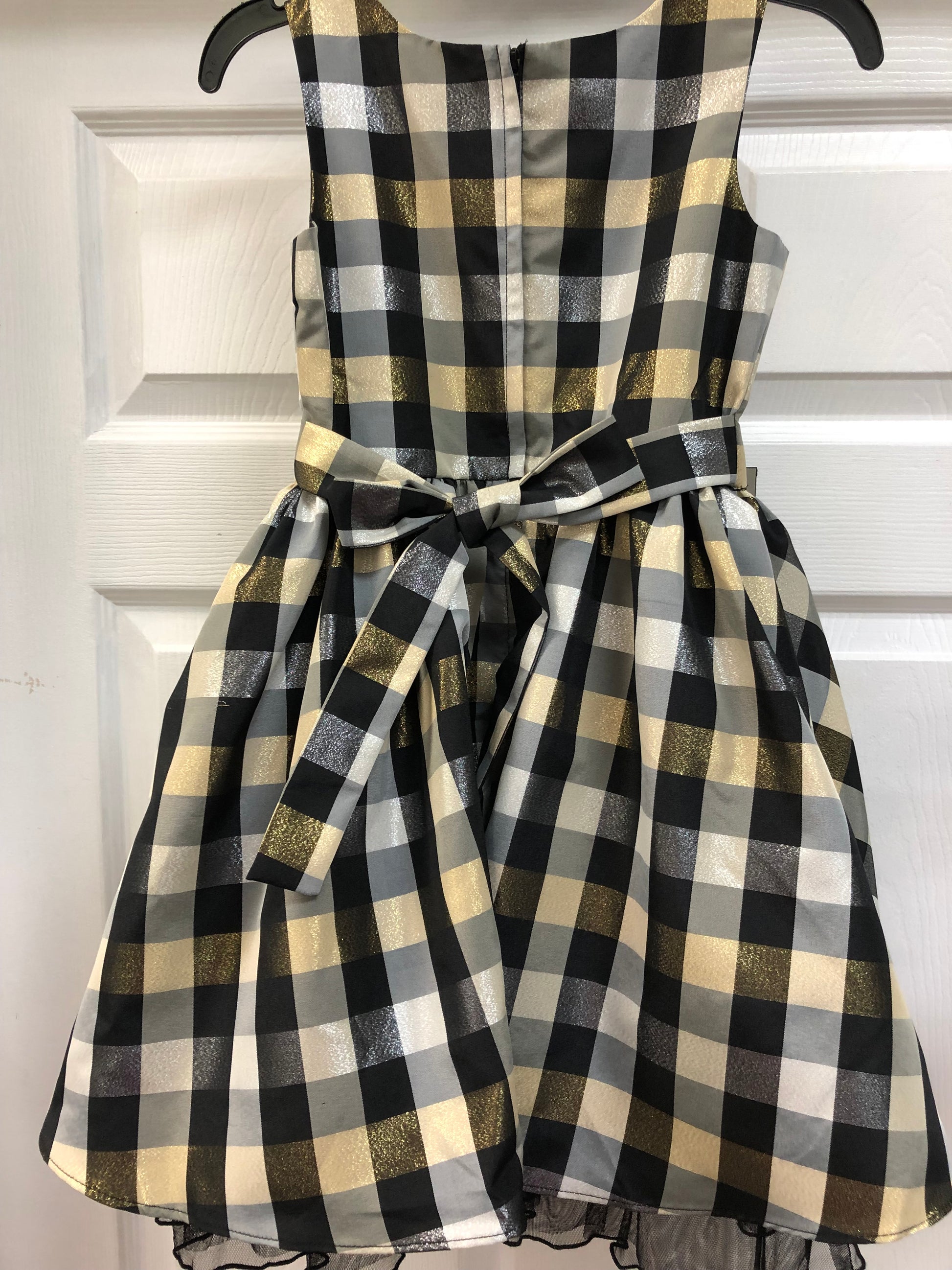 Black/Gold Checked Dress judyssmallworld Black/Gold Checked Dress judyssmallworld