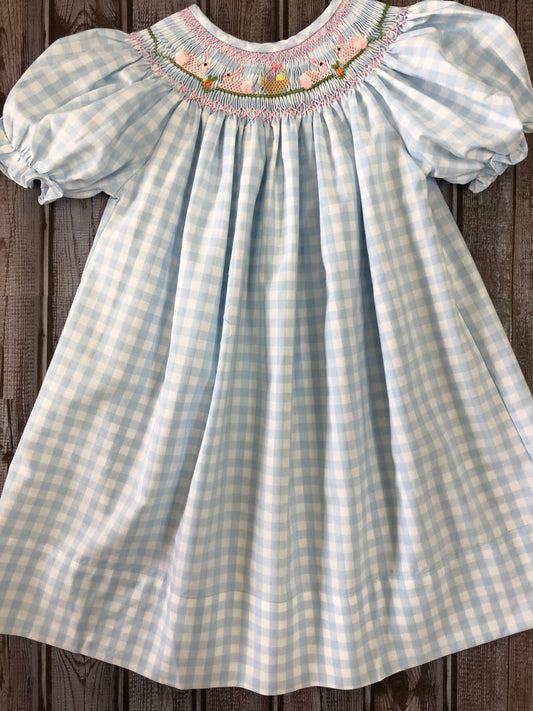 Bunny & Basket Smocked Dress