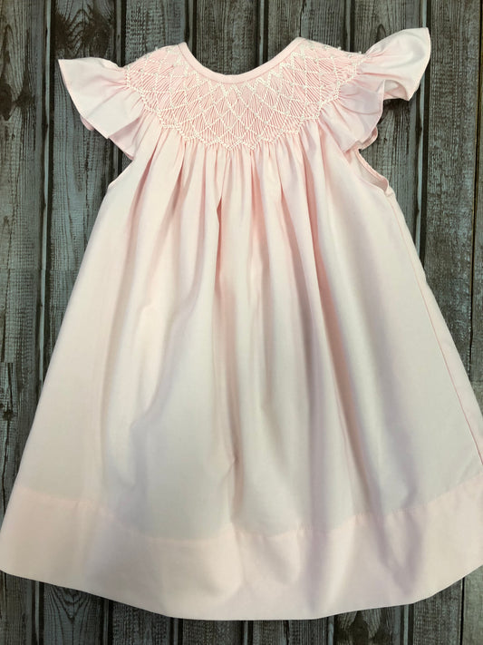Pink Pearl Smocked Dress