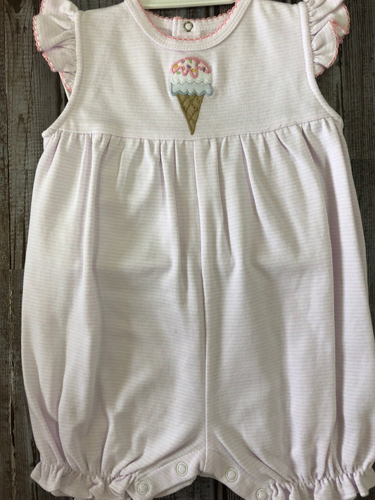 Pink Stripe Ice Cream Knit Bubble