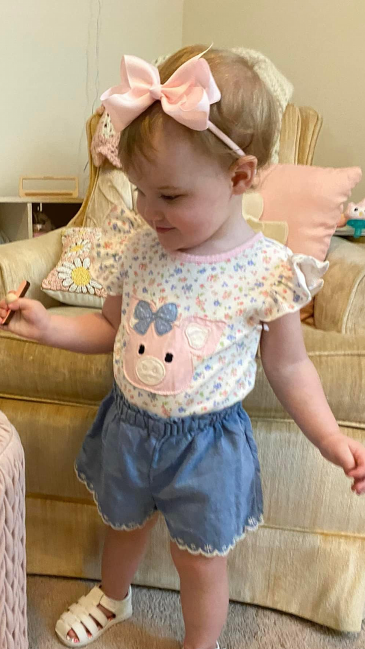Pig Applique Bubble