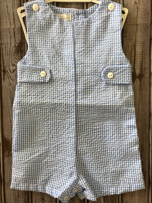 Blue Check Romper