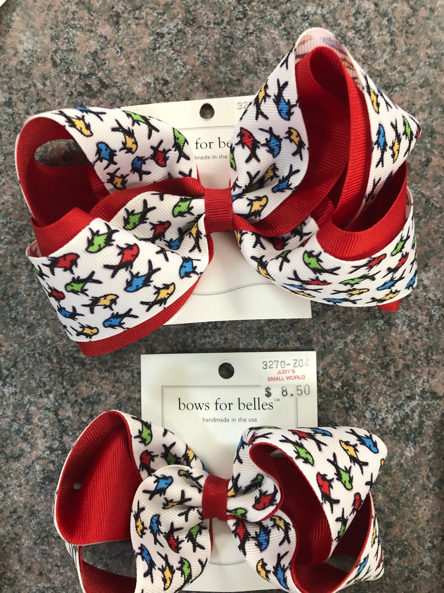 White/Red Dr. Seuss Fish Bow