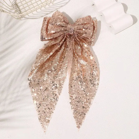 Rose Gold Glitter Bow