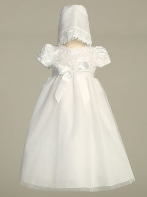 White Embroidered Christening Gown