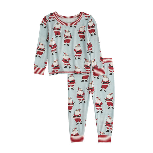 Blue Glow in the Dark Santa PJ
