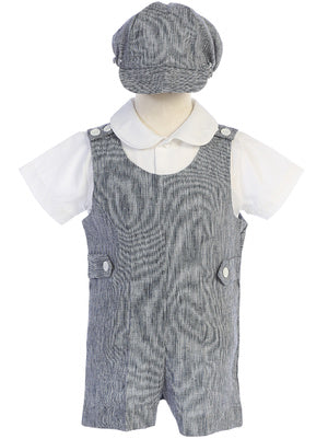 Navy Linen Shortall