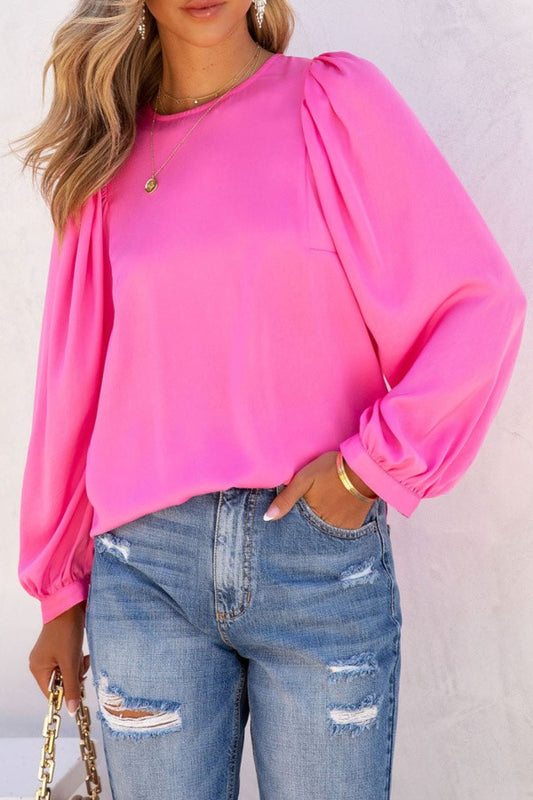 Pink Satin Top