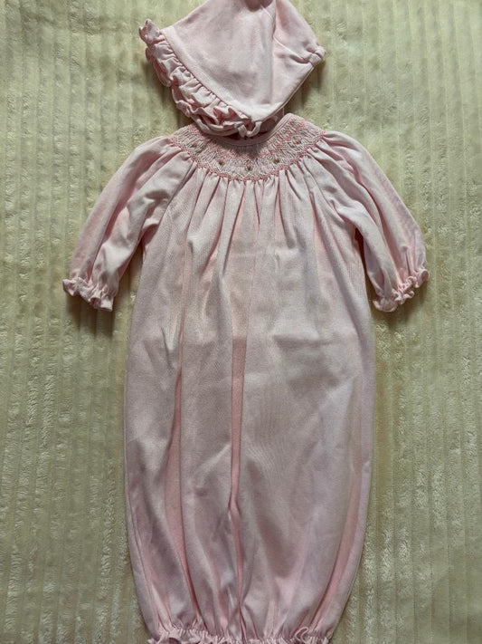 Soft Knit Convertible Gown W/Bonnett