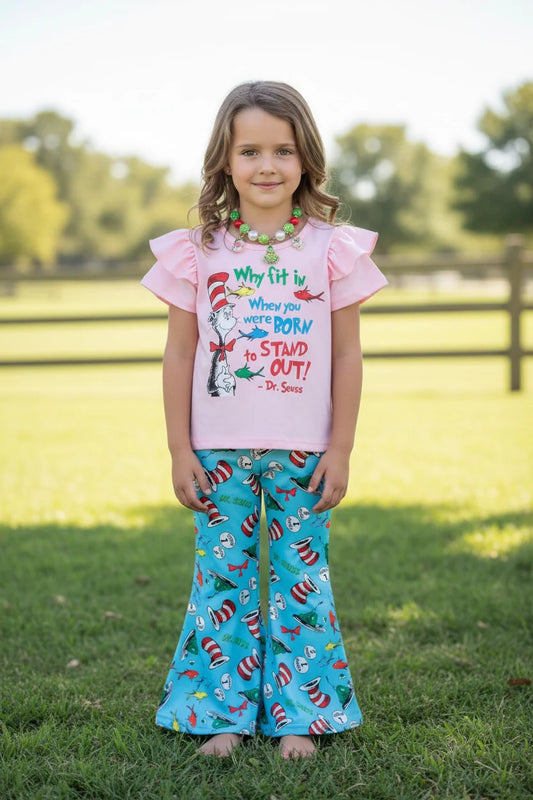 Why fit in when you were born to stand out! girls 2 piece set