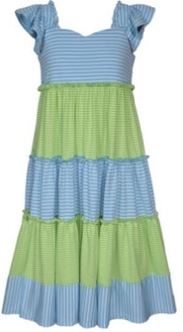 Turq/Lime Knit Sundress