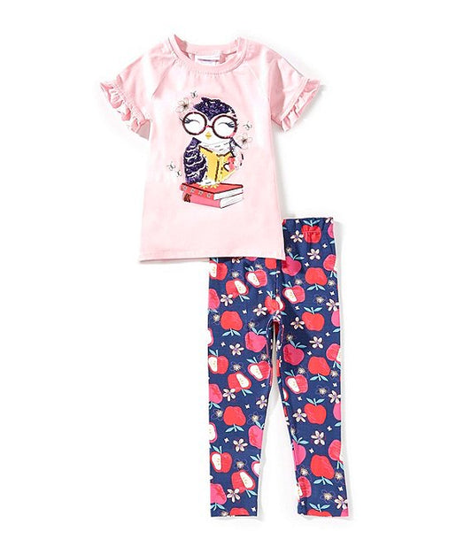 Owl/Apple Pant Set