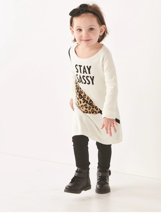 Leopard Knit Cotton Knit Dress