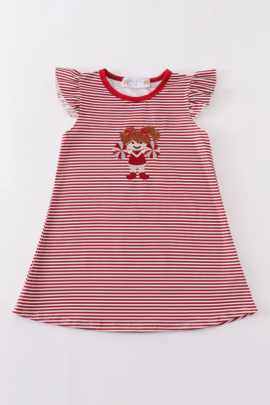 Red Football Cheer Stripe Dress