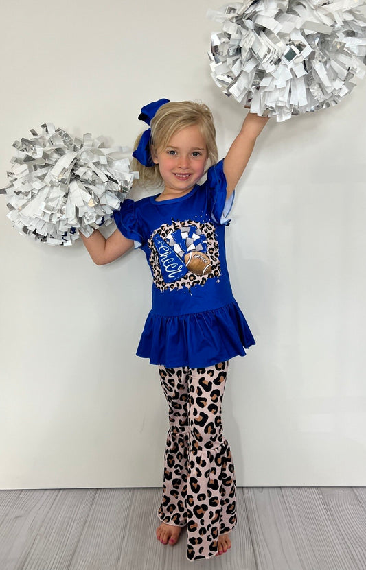 Royal Leopard Football Pant Set