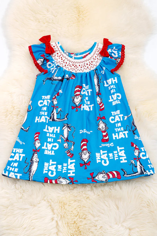 Cat In The Hat Smocked Dress