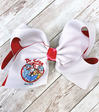 Dr. Seuss Printed Bow