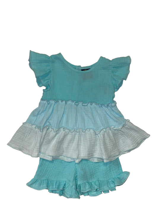 Turquoise Ombre Short Set