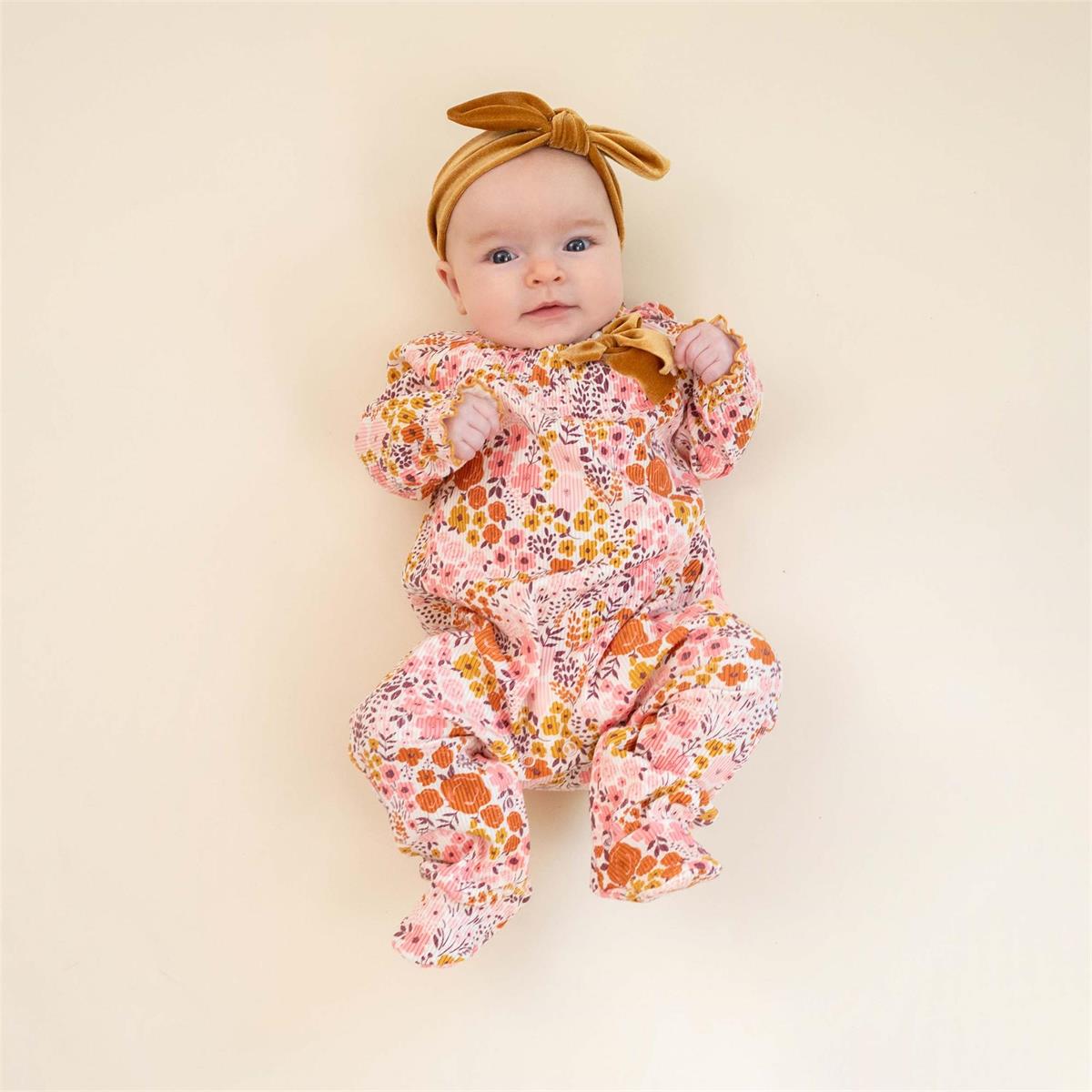 Fall Floral Sleeper & Headband Set