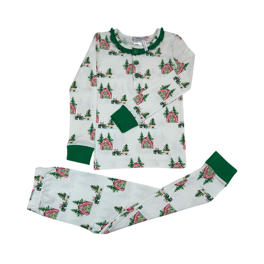 Christmas Tree Farm PJ With Ruffle