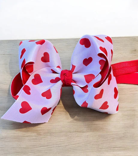 Heart Printed Baby Headband